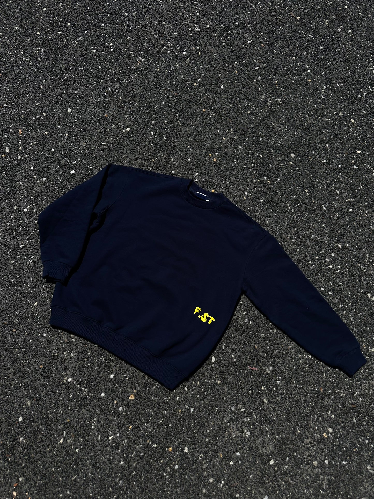 F.ST HEAVYWEIGHT SWEATSHIRT NAVY/YELLOW