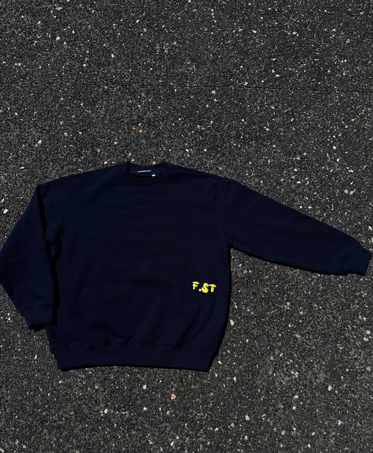 F.ST HEAVYWEIGHT SWEATSHIRT NAVY/YELLOW